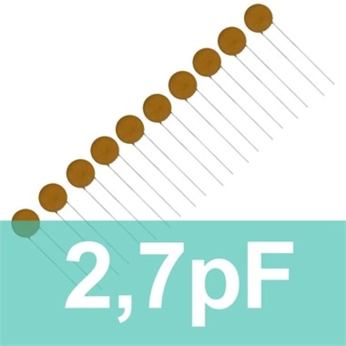 2.7pF Seramik Kondansatör (10 Adet) Mercimek Kondansatör