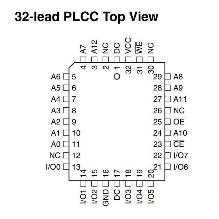 28C64 - PLCC32 EEPROM Entegresi
