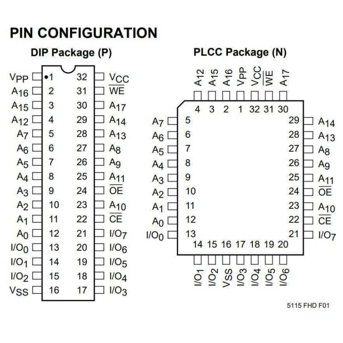 29F020 - PLCC32 EEPROM Entegresi