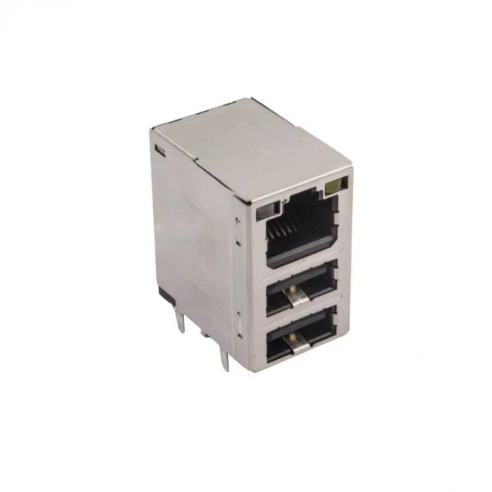2xUSB-A 2.0 Dişi - 1xRJ45 Dişi Ethernet Port PCB Tipi