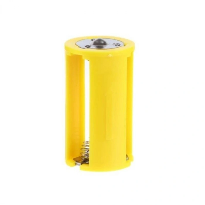 3lü AA Pil Yuvası - 1.5V Paralel D-Tip Pil Dönüştürücü Sarı