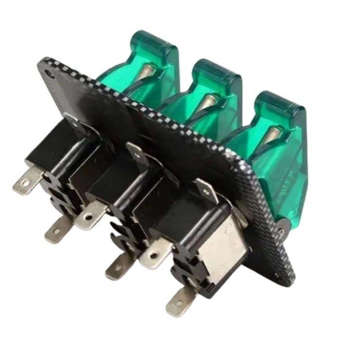 3lü ON-OFF Toggle Switch Panel - Yeşil