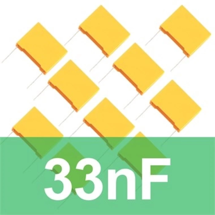 33nF Polyester Kondansatör (10 Adet) Film Kapasitör
