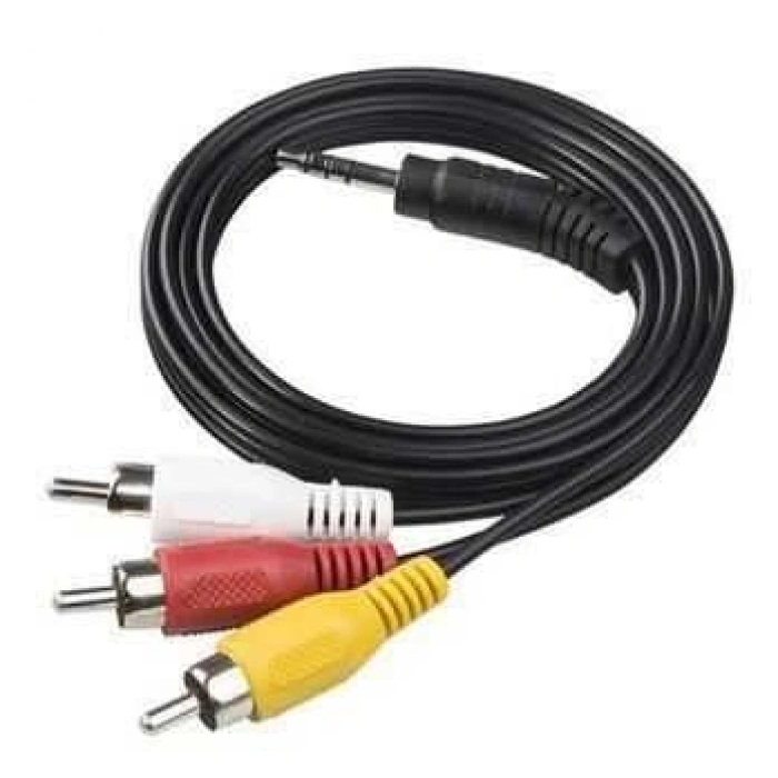 3.5mmden / 3 RCA Ses ve Görüntü Kablosu