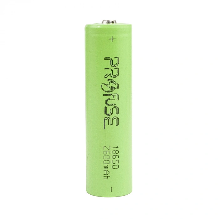 3.7V 2600mAh 18650 Li-ion Şarjlı Pil - Başlı