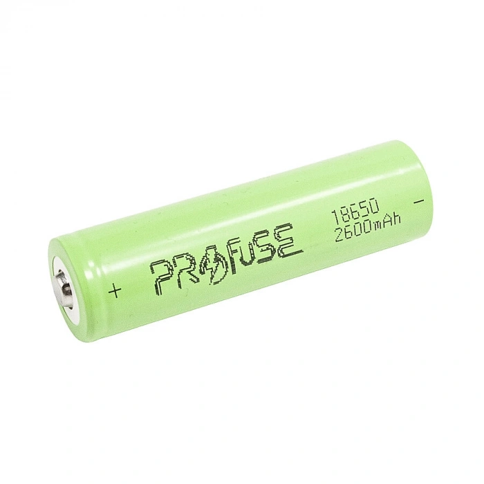 3.7V 2600mAh 18650 Li-ion Şarjlı Pil - Başlı