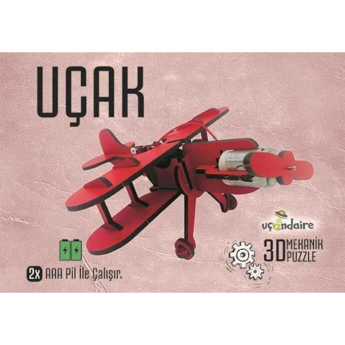 3d Mekanik Puzzle  Eğitici Oyuncak  Uçak