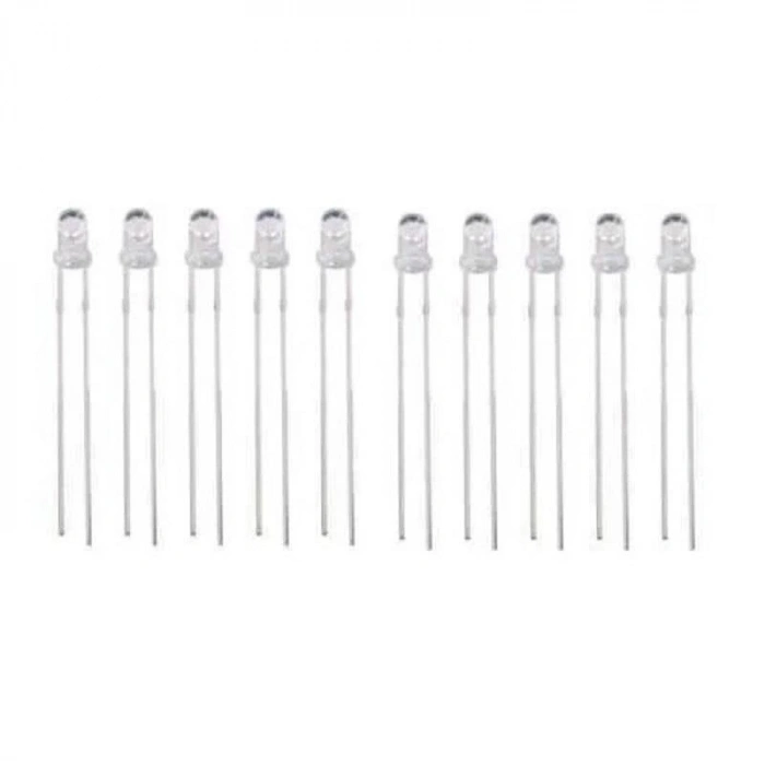 3mm Şeffaf Beyaz LED