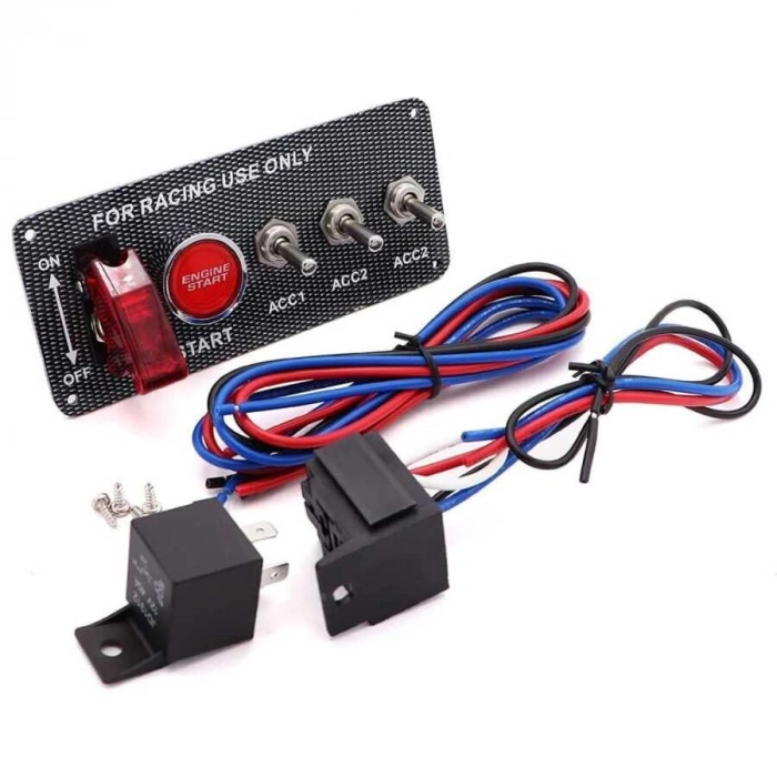 4lü ON-OFF Toggle Switch Panel - Motor Start Butonlu