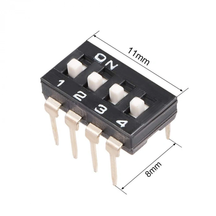 4-Pin Entegre Tip Dip Switch