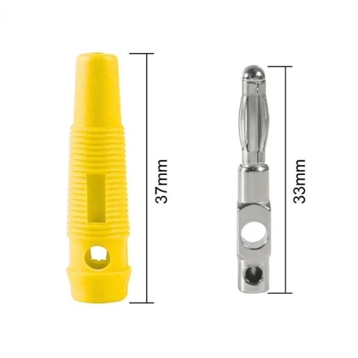 4mm 32A Erkek Banana Konnektör - Sarı