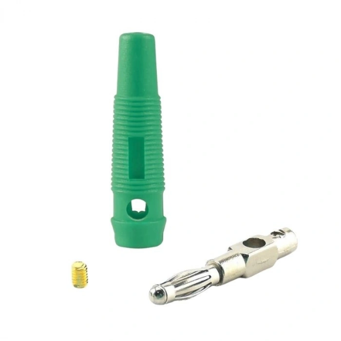 4mm 32A Erkek Banana Konnektör - Yeşil