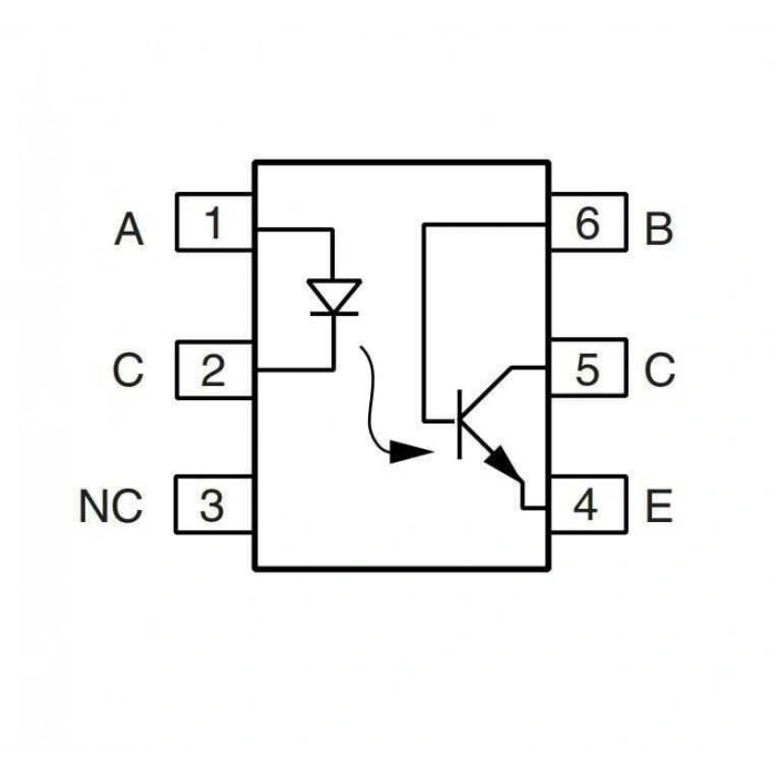 4N25 Transistör Çıkışlı Optokuplör Entegresi DIP-6