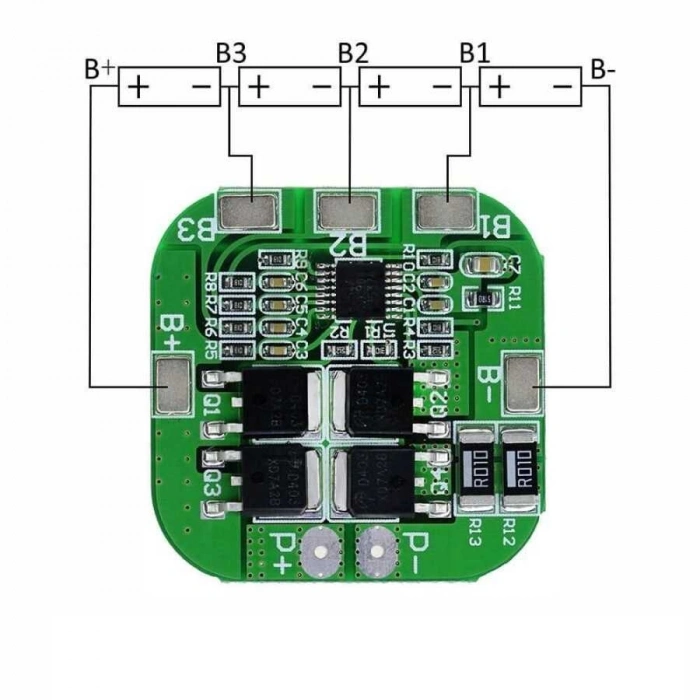 4S 20A Li-ion & 18650 BMS Batarya Koruyucu Balans Devresi