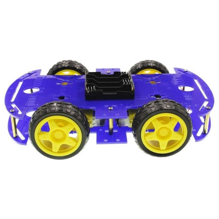 4WD Mavi Şase Tekerlekli Araba Kiti