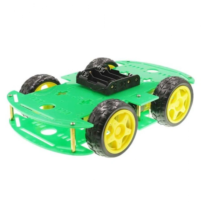 4WD Yeşil Şase Tekerlekli Araba Kiti