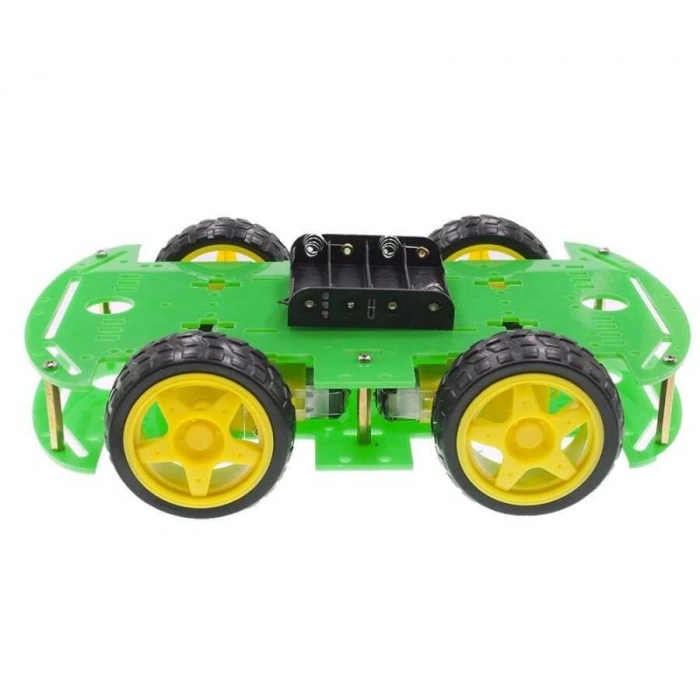4WD Yeşil Şase Tekerlekli Araba Kiti
