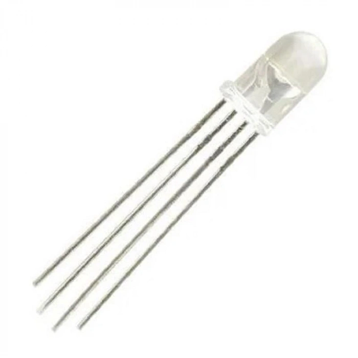 5mm Şeffaf RGB LED Katot 4 Bacaklı