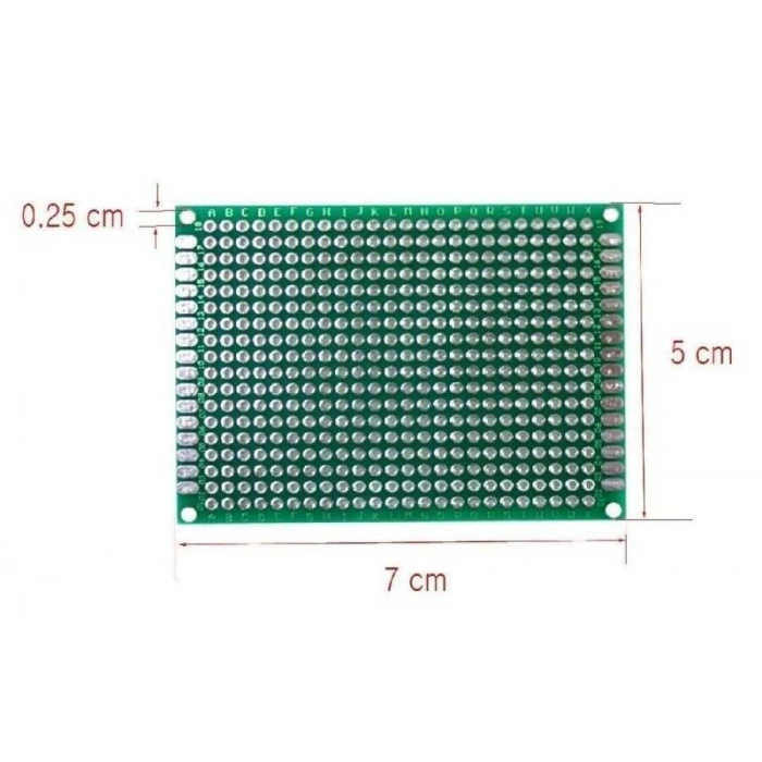 5x7cm Epoxy Çift Taraflı Delikli Plaket