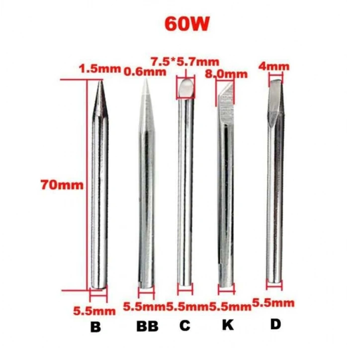 60W BB Tip Havya Ucu - Silver
