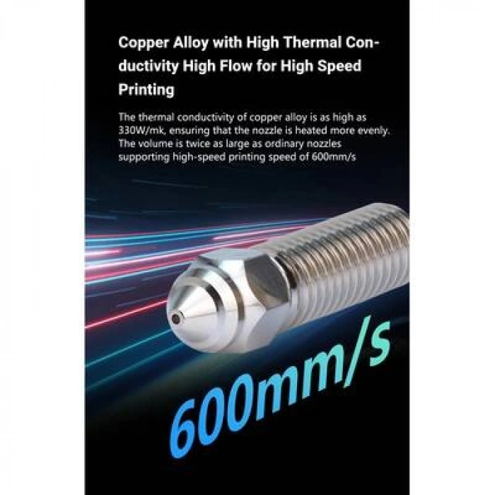 0.6mm Krom Zirkonyum Bakır Creality K1, K1 Max, CR-M4 Nozzle