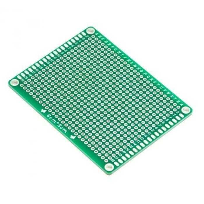 6x8cm Epoxy Çift Taraflı Delikli Plaket