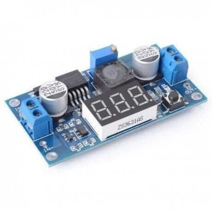 7 Segmentli Ayarlanabilir 3A Voltaj Regülatör Kartı - LM2596-ADJ