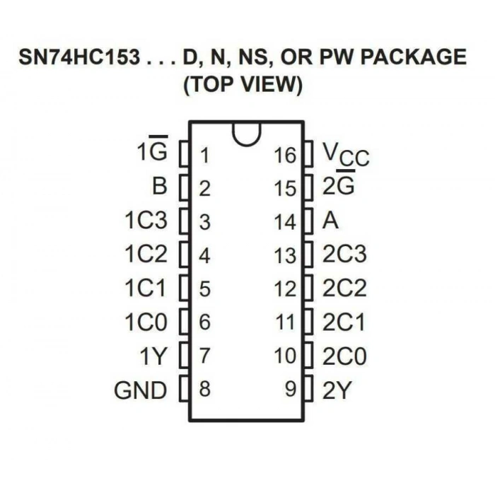 74HC153 DIP16 Entegre