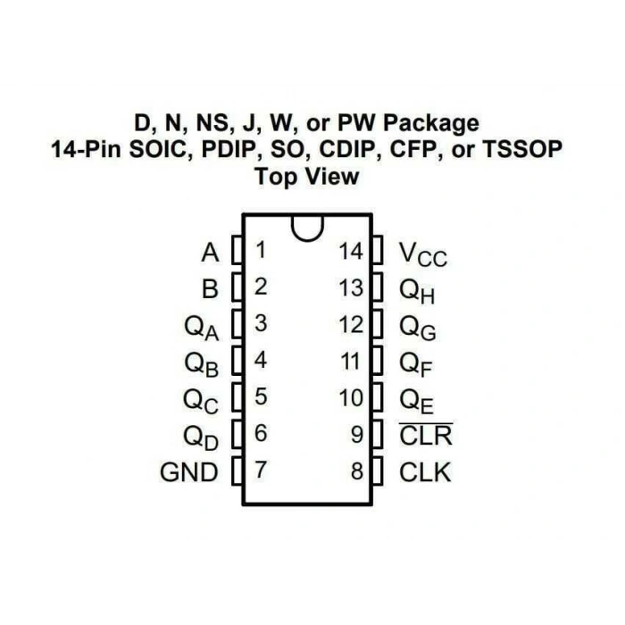 74HC164 SMD Entegre