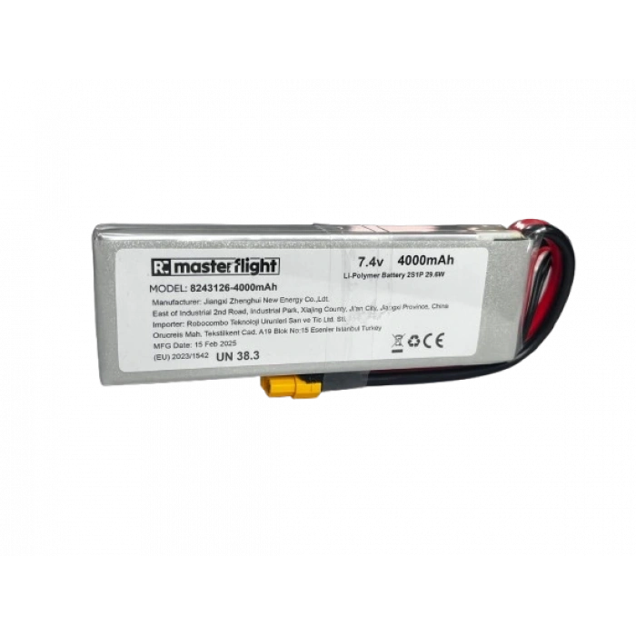 7.4V Li-po Pil - 4000mah 40C 2s Lityum Polymer Batarya
