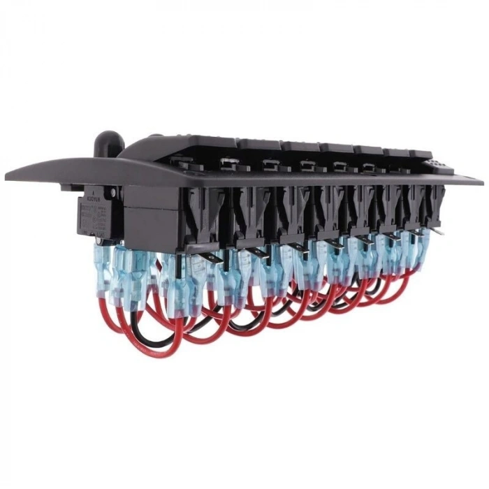 8li ON-OFF Mavi Işıklı Anahtar Switch Panel - Aşırı Akım Korumalı