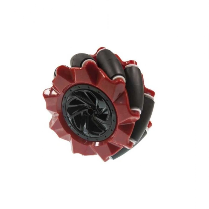 80mm Kırmızı Omni Mecanum Tekerlek - Sol