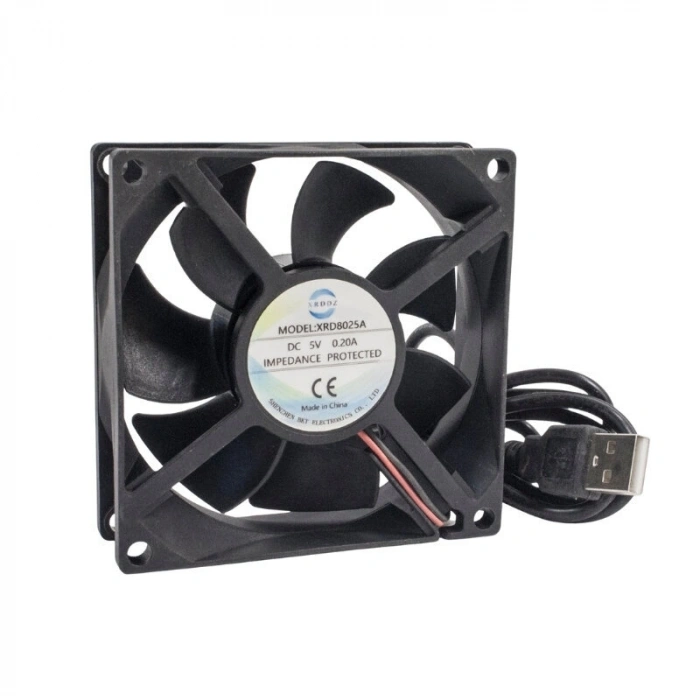 80x80x25mm 5V 0.2A Fan USB Kablolu - XRD8025A