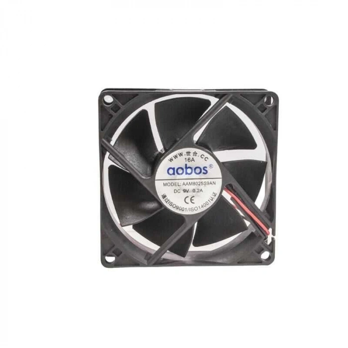 80x80x25mm 9V 0.2A Fan 2 Kablolu