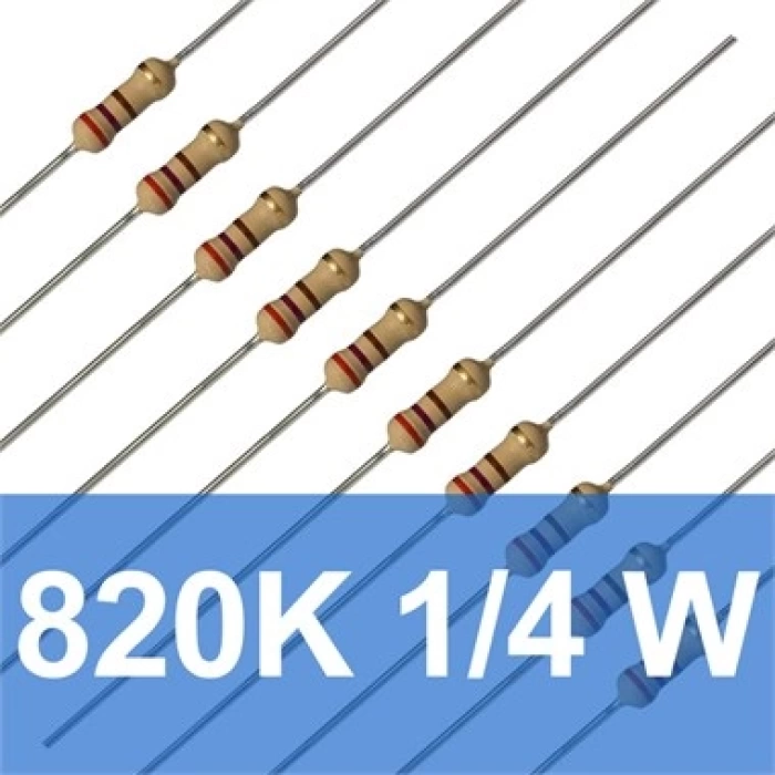 820K 1/4W Direnç (10 Adet)