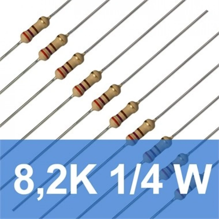 8.2K 1/4W Direnç (10 Adet)