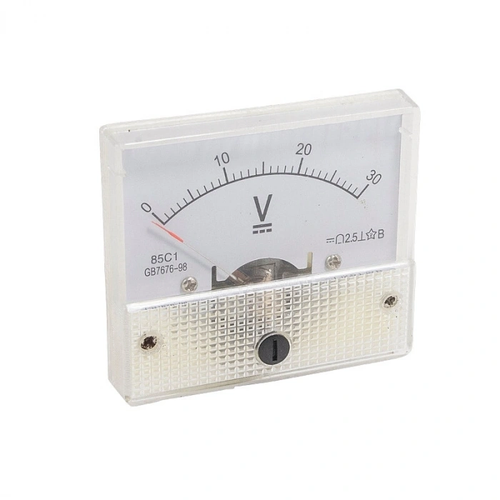 85C1 DC 0-30V Analog Panel Tip Voltmetre