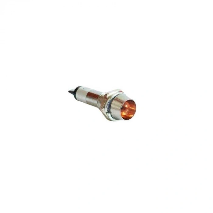 8mm 12V Metal Sinyal Lambası - Sarı