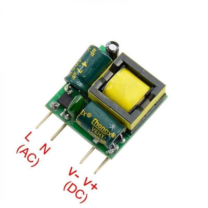 AC 220V - DC 12V 400mA Dönüştürücü Adaptör Devresi