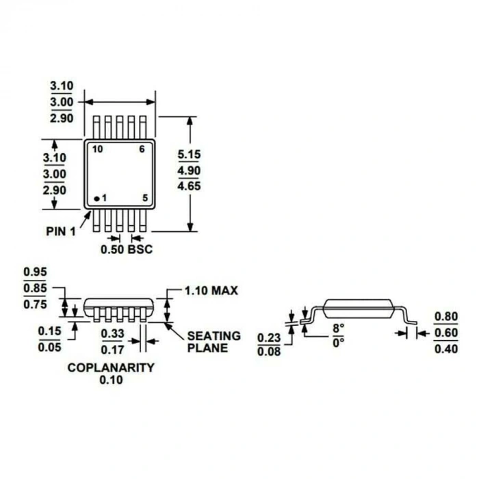 ADG884BRMZ MSOP-10 Smd Switch Entegresi