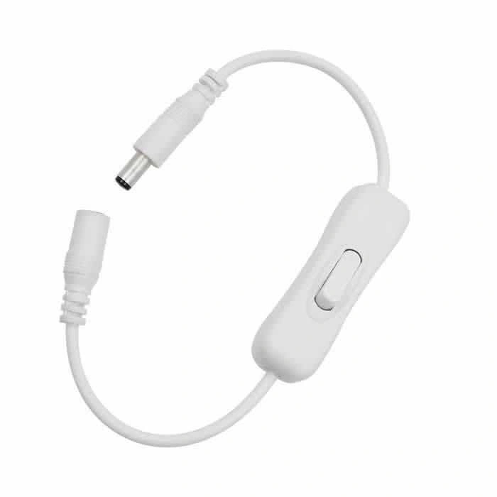 Anahtarlı DC Adaptör Uzatma Kablosu - Beyaz