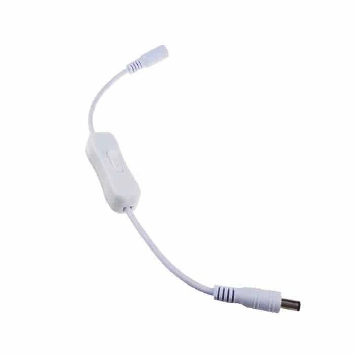 Anahtarlı DC Adaptör Uzatma Kablosu - Beyaz