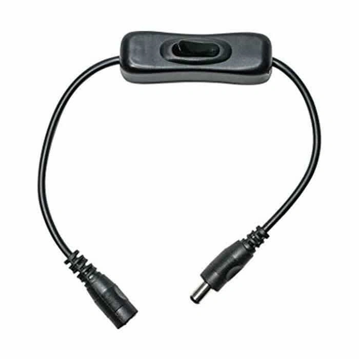 Anahtarlı DC Adaptör Uzatma Kablosu -Siyah