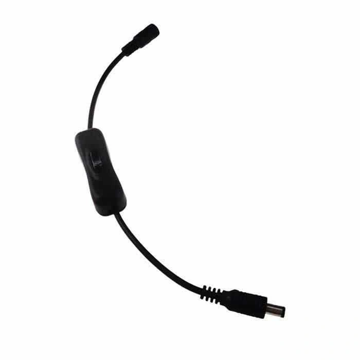Anahtarlı DC Adaptör Uzatma Kablosu -Siyah