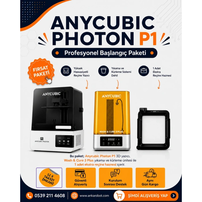 Anycubic Photon P1 Profesyonel Başlangıç Paketi
