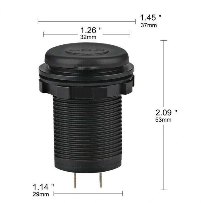 Araç Telefon Şarj Soketi 2li 5V 2.1A Yeşil