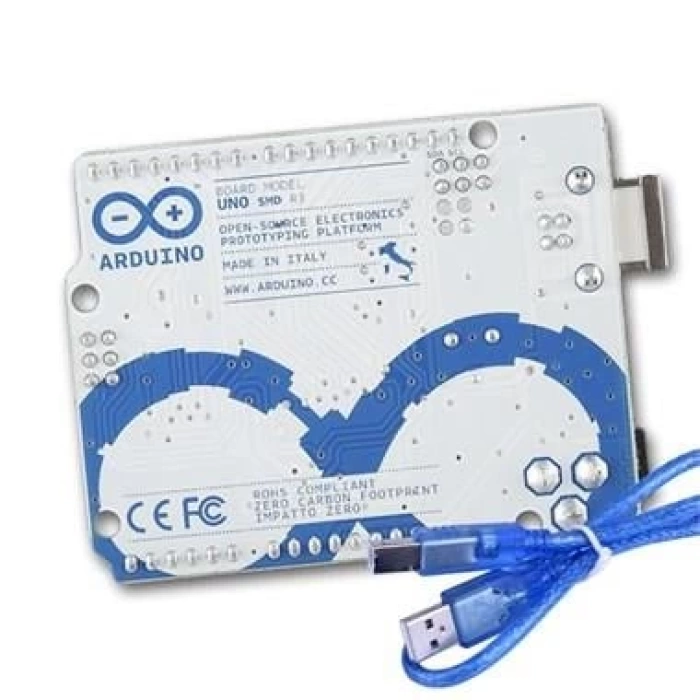 Arduino UNO R3 Klon (orijinal - Atmega328P DIP Chipset)  - USB Kablo Hediyeli
