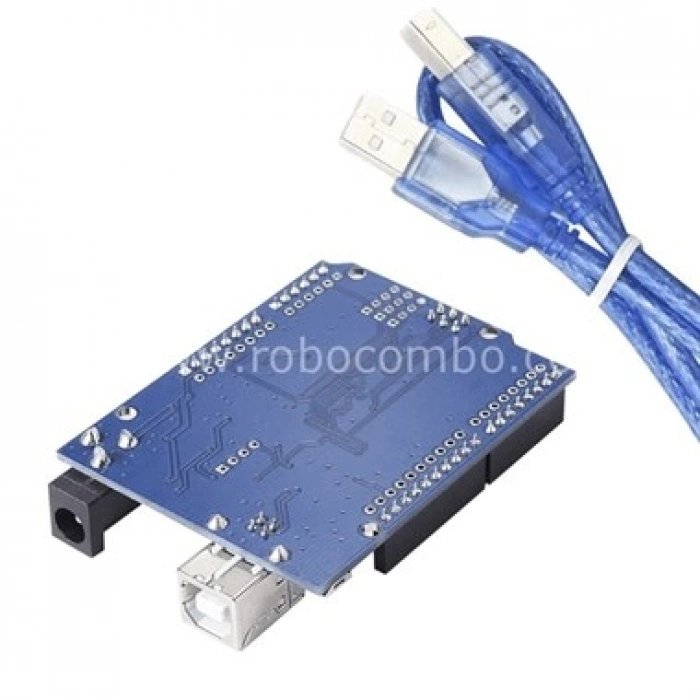 Arduino UNO R3 SMD (Klon - CH340 Chip - USB Kablo Hediye)