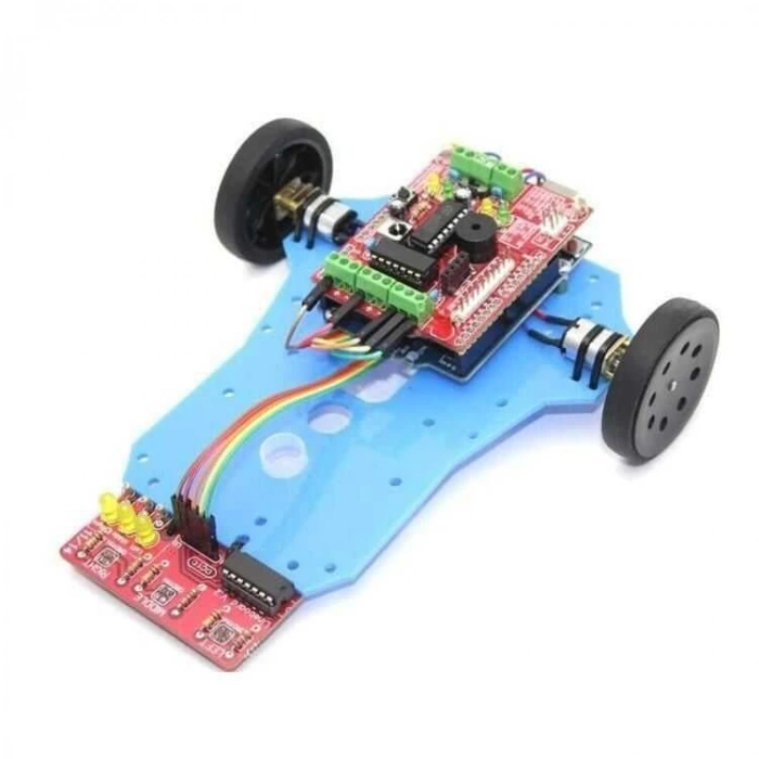 Arduline Çizgi İzleyen Robot Kiti montajlı