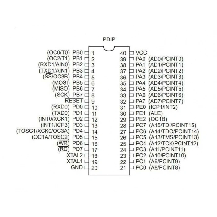 ATMEGA162-16PU DIP-40 16MHz Mikrodenetleyici
